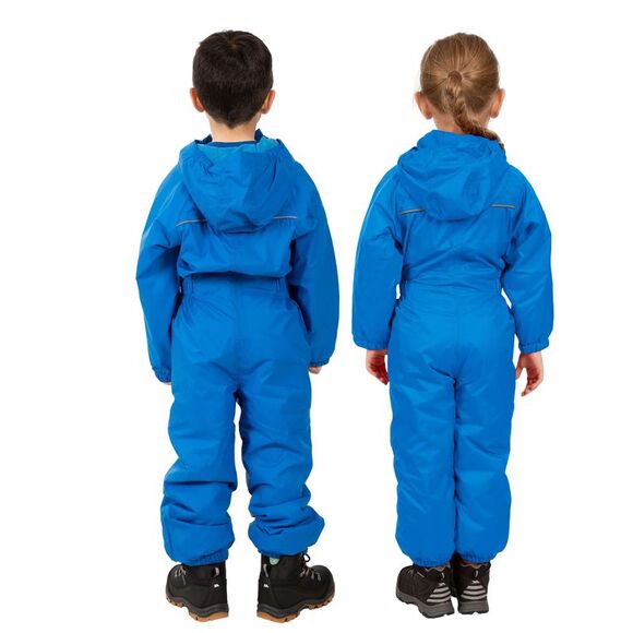 Trespass Little Kids Unisex Dripdrop Padded Waterproof Rain Suit / Cobalt - Picture 4 of 5